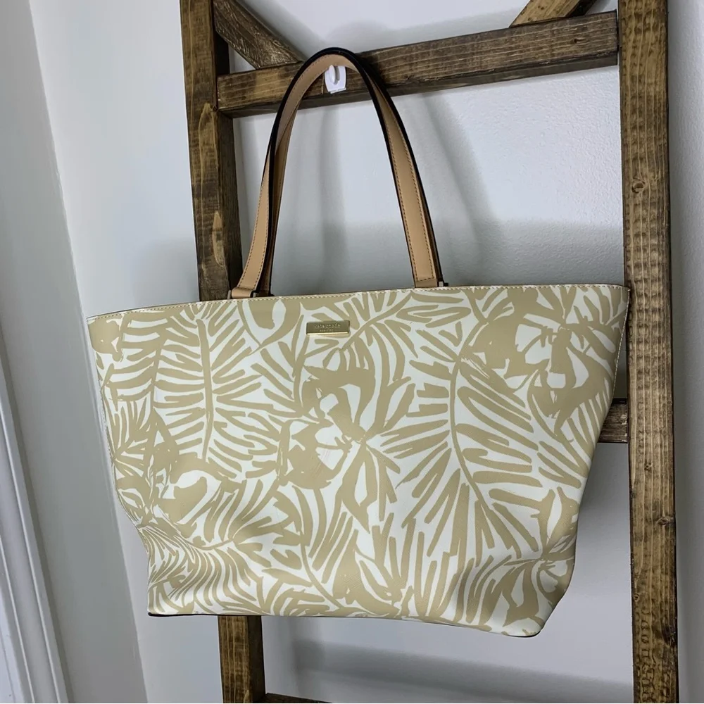 Kate Spade Palm Printed Tote Bag